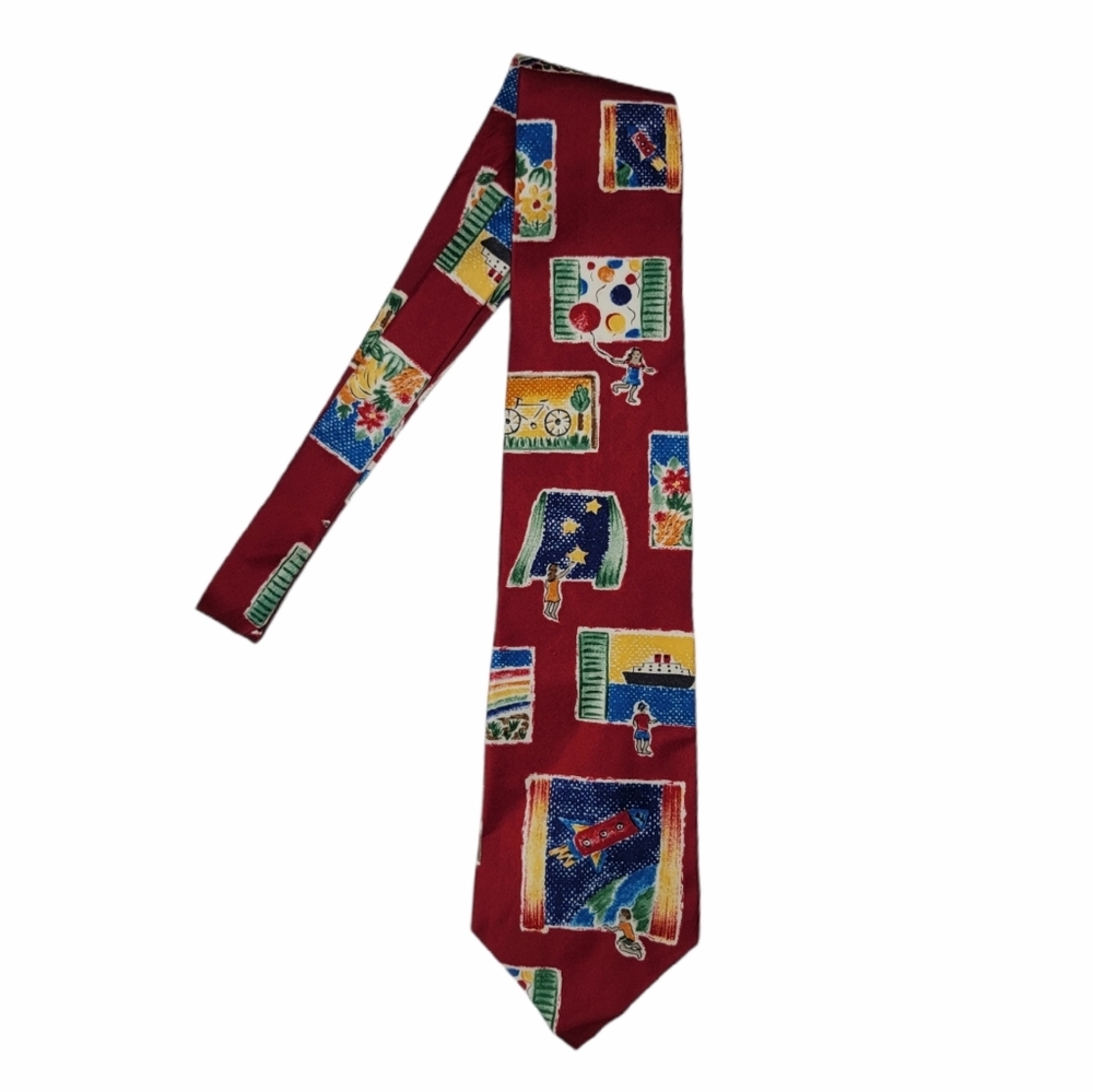 Save The Children Silk Tie Vintage Windows Imagine